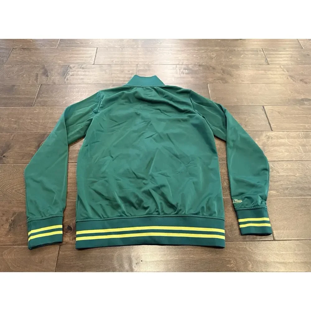 Mitchell & Ness Mens Green Portland Timbers Full Zip Track Jacket Size M Medium